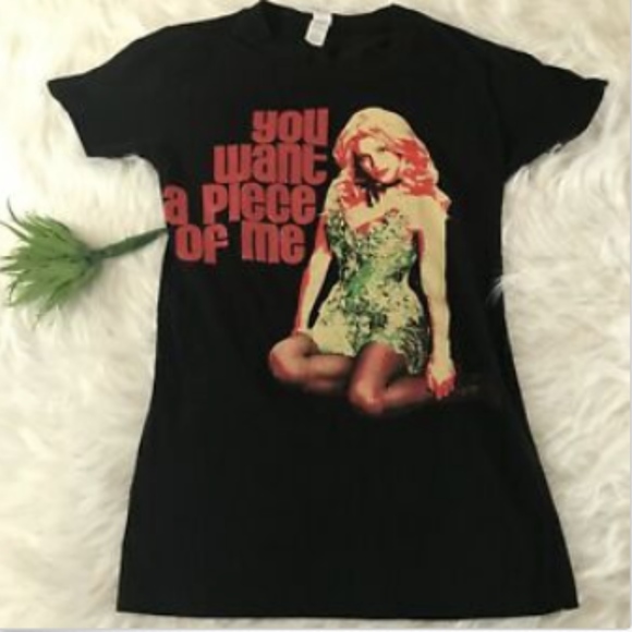 Tultex Tops - Britney Spears You Want A Piece Of Me Sz PS Black